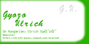 gyozo ulrich business card